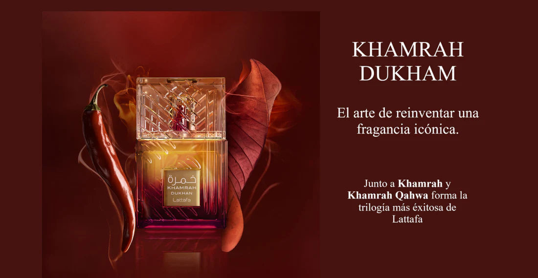 Khamrah Dukhan – Perfume árabe masculino intenso con tabaco, especias e incienso | Lattafa