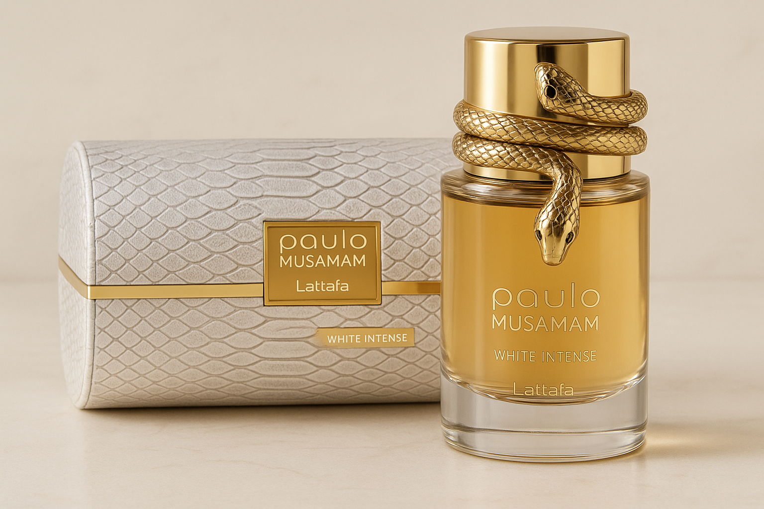 Musamam White Intense – Perfume árabe unisex con alma tropical y fondo oriental