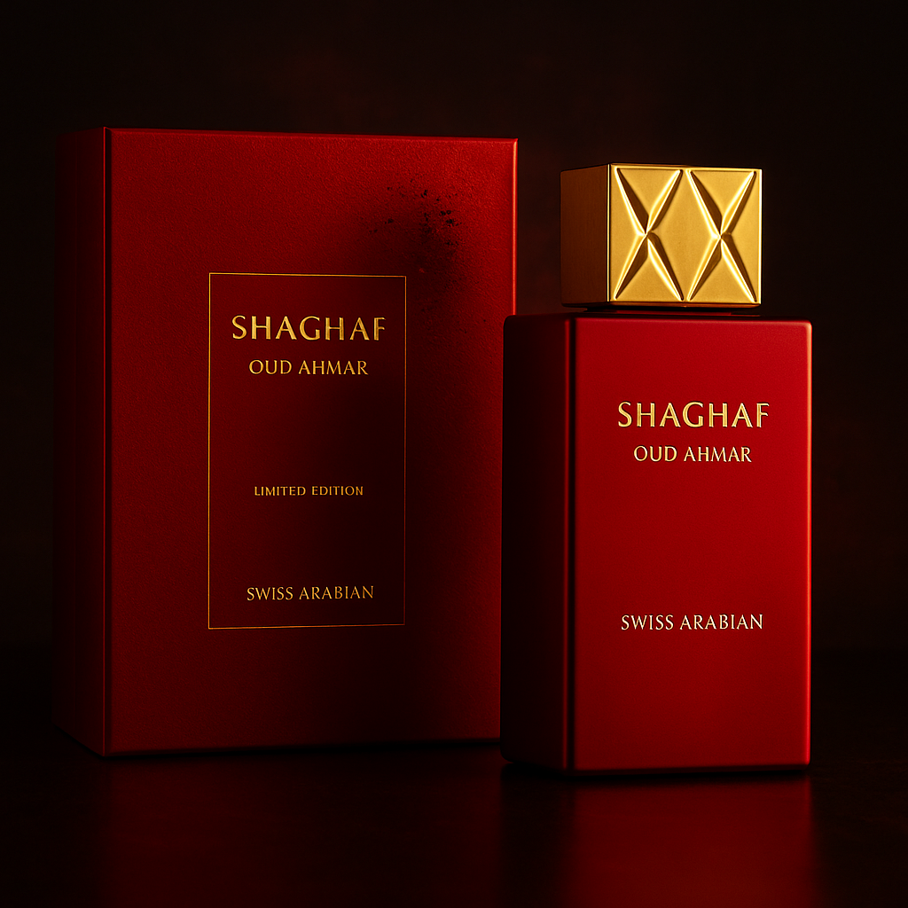 Shaghaf Oud Ahmar – Perfume oriental dulce, con cereza, praliné y oud | Swiss Arabian